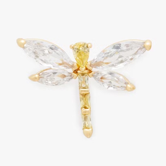 LAST NWT Kate Spade NY Dragonfly Stud earrings with Dust Bag! Sold out novelty! - Picture 7 of 8